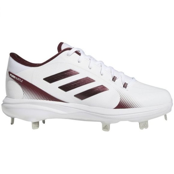 adidas Shoes - Adidas PureHustle 2.0 White Maroon Women's Cleats Size 7.5 NO BOX